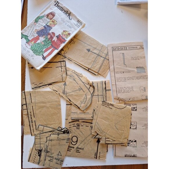 Butterick Sewing Patterns 3119 & 5171 Girls Dresses Size 3 & 6 Vintage - Picture 4 of 7